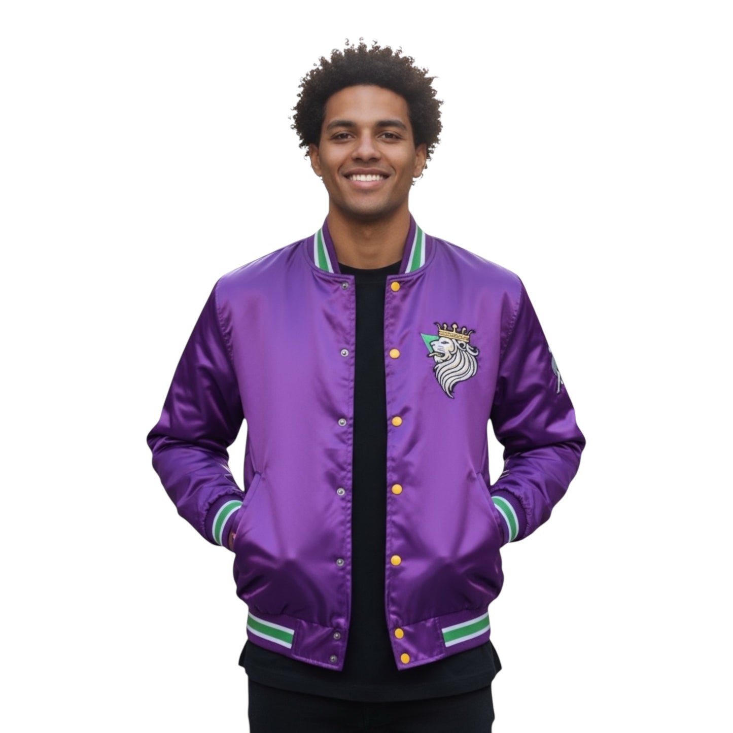 Ultra Dark Satin Bomber – Mardi Gras 25 Edition