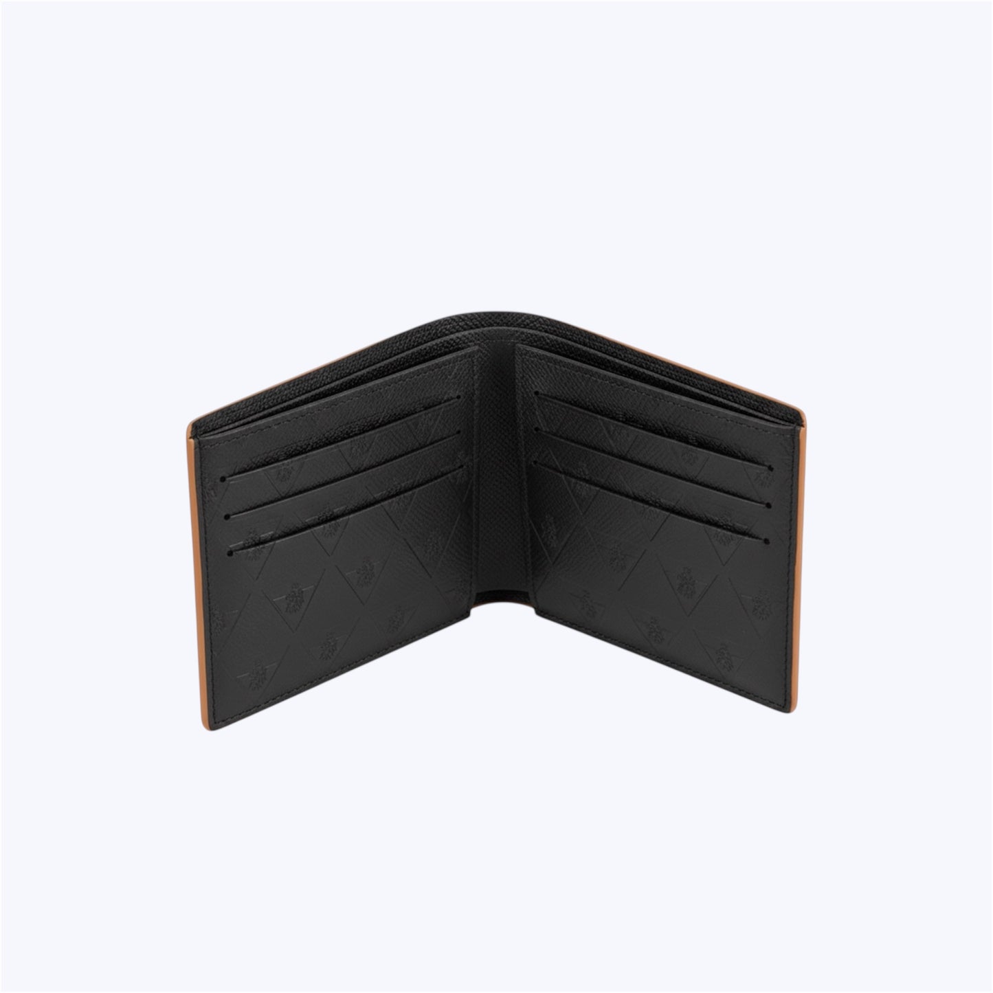 R10 Leão Branco wallet interior card slots black leather minimalist luxury wallet