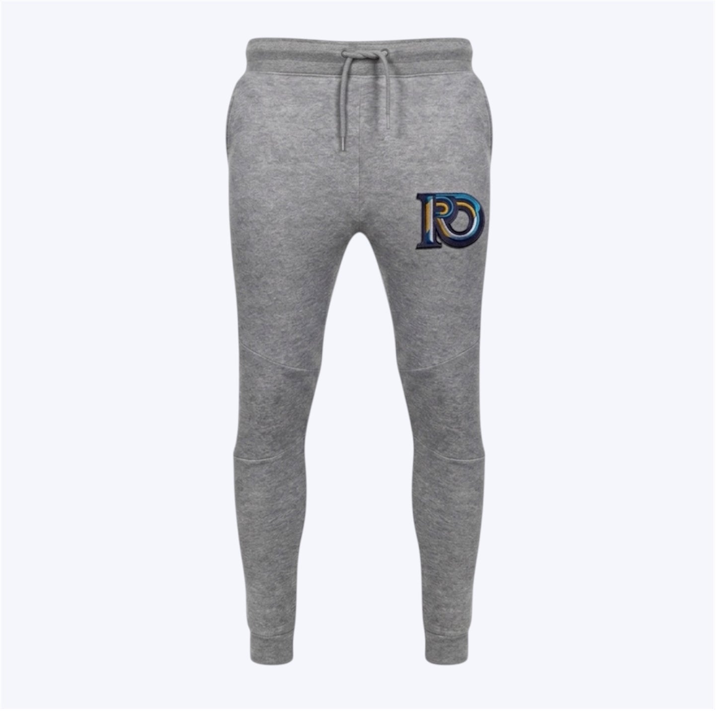 R10 graphite heather Monogram joggers isolated on off white background