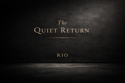 Minimalist luxury journal image representing quiet authority, discipline, and refined presence by Royalty10.