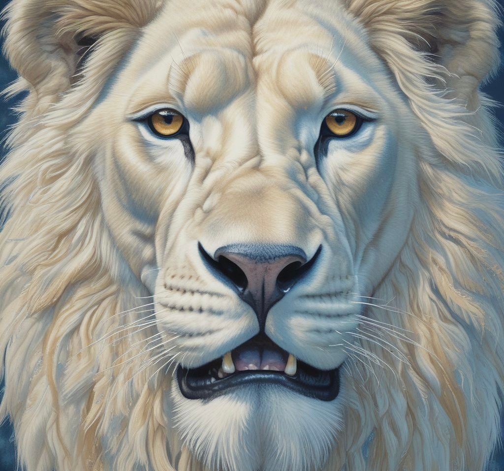 Close up of R10 lion representing timeless presence and quiet luxury.
