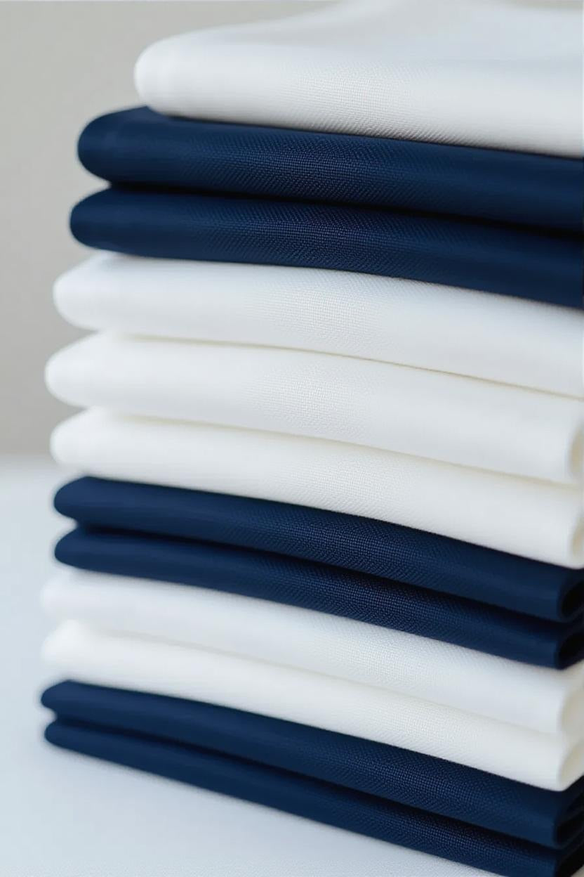 Refining fabric under soft light, representing patience and craftsmanship in R10’s quiet luxury process.