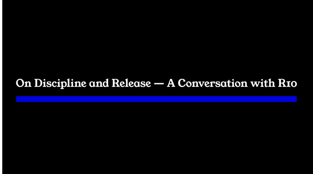 Minimalist journal header with black background, white typography, and a single blue line, reflecting restraint, clarity, and quiet authority.