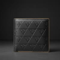 Leão Branco Motif Leather Wallet