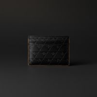 Leão Branco Motif Leather Card Holder