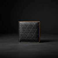 Leão Branco Motif Leather Wallet
