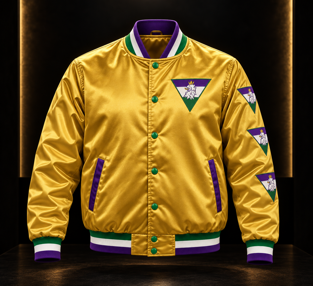 R10 MG22 gold satin jacket