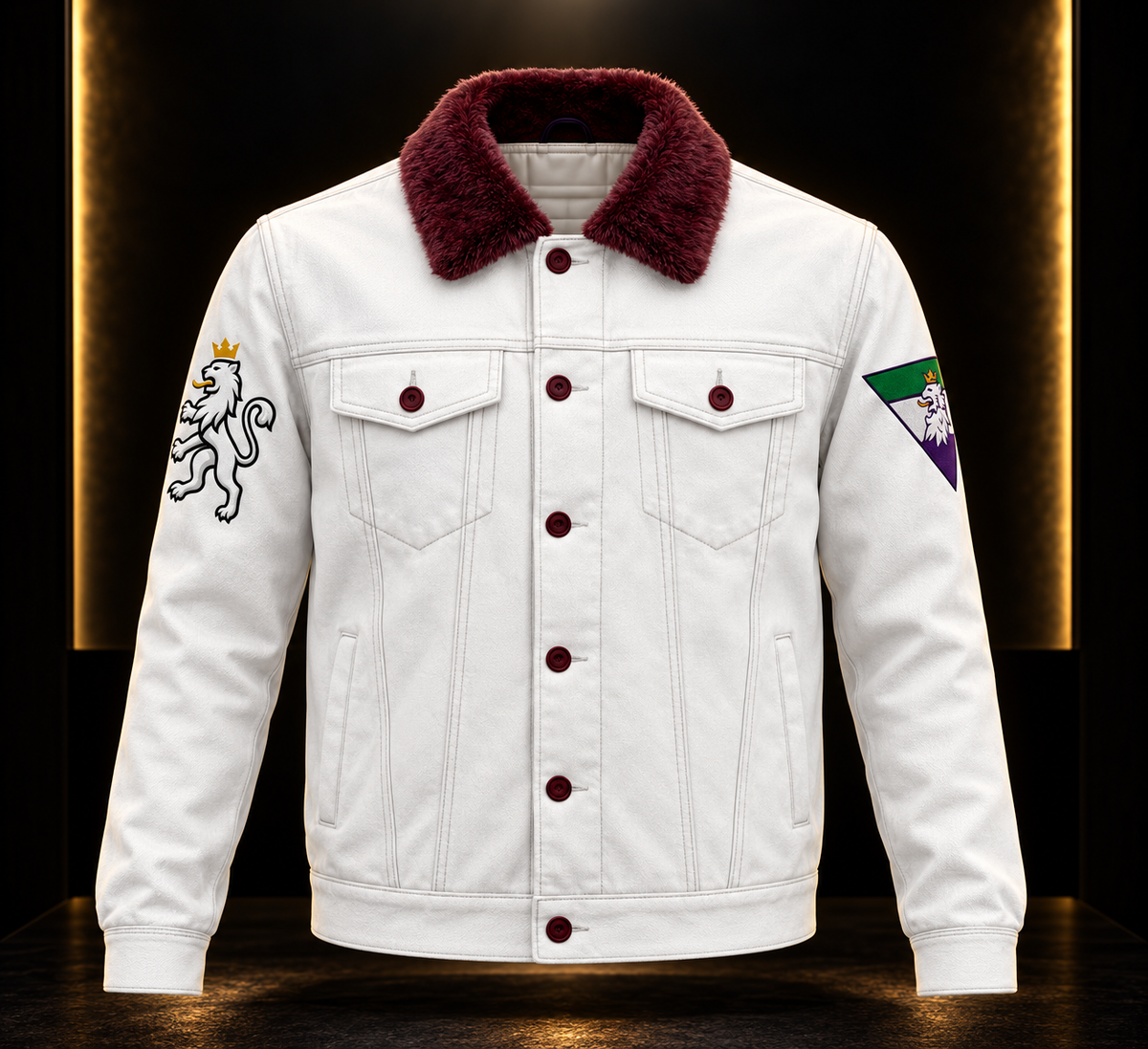 R10 MG24 white denim jacket