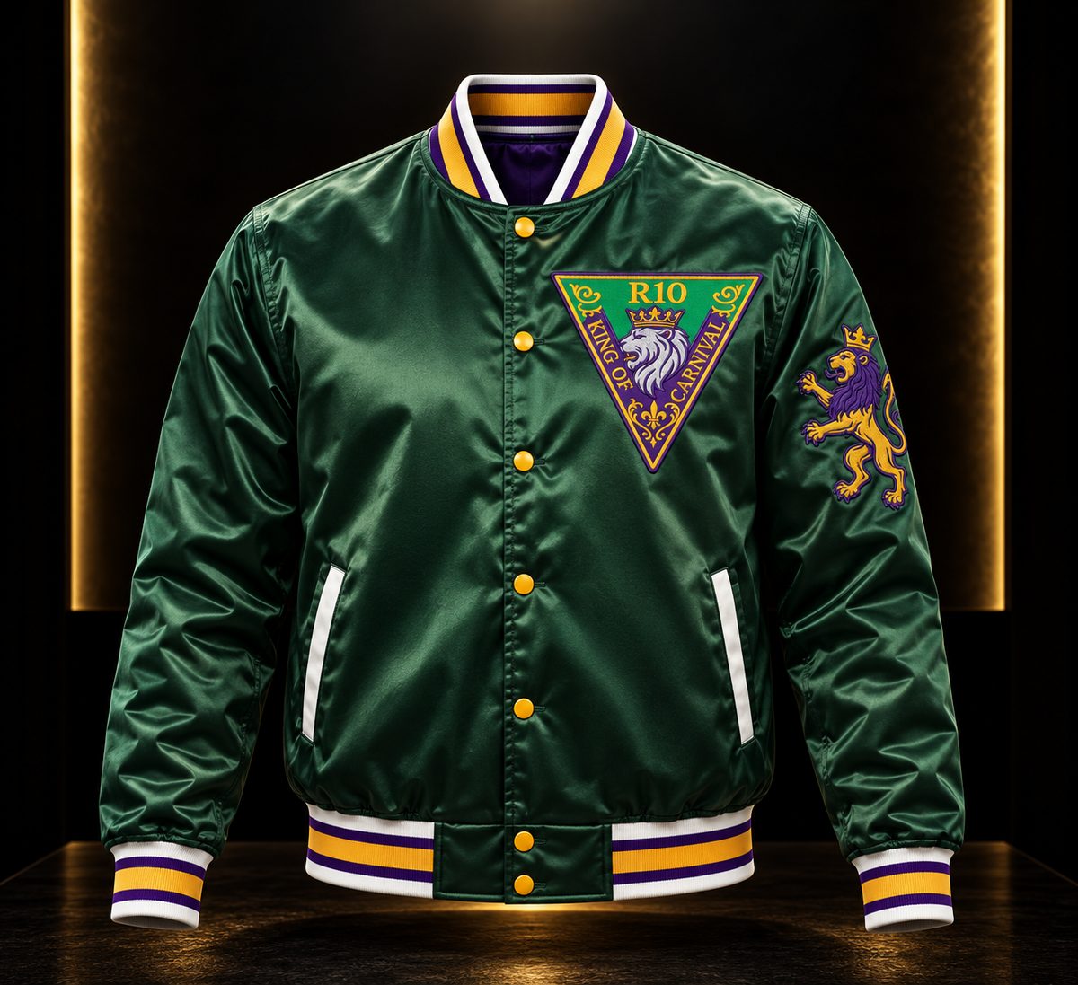 R10 MG26 dark green satin jacket