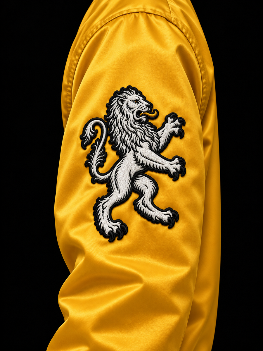 MG27 embroidery on the left sleeve