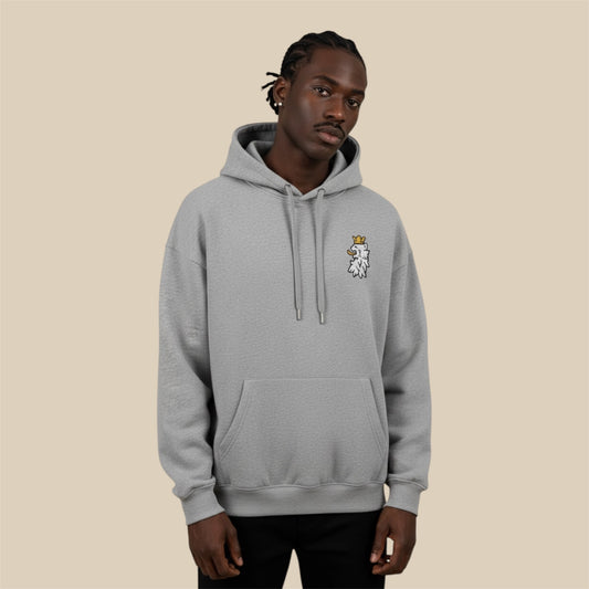 Leão Branco Motif Premium Hoodie