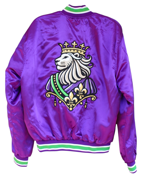 Ultra Dark Satin Bomber – Mardi Gras 25 Edition