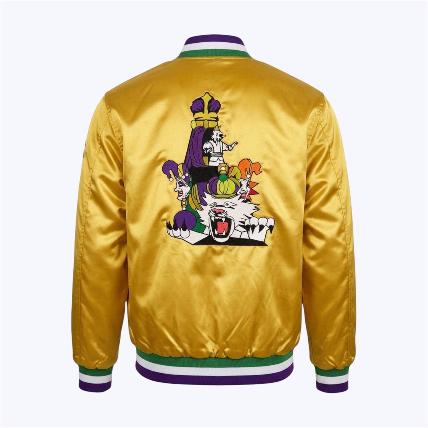 Ouro satin bomber MG22 back embroidery design