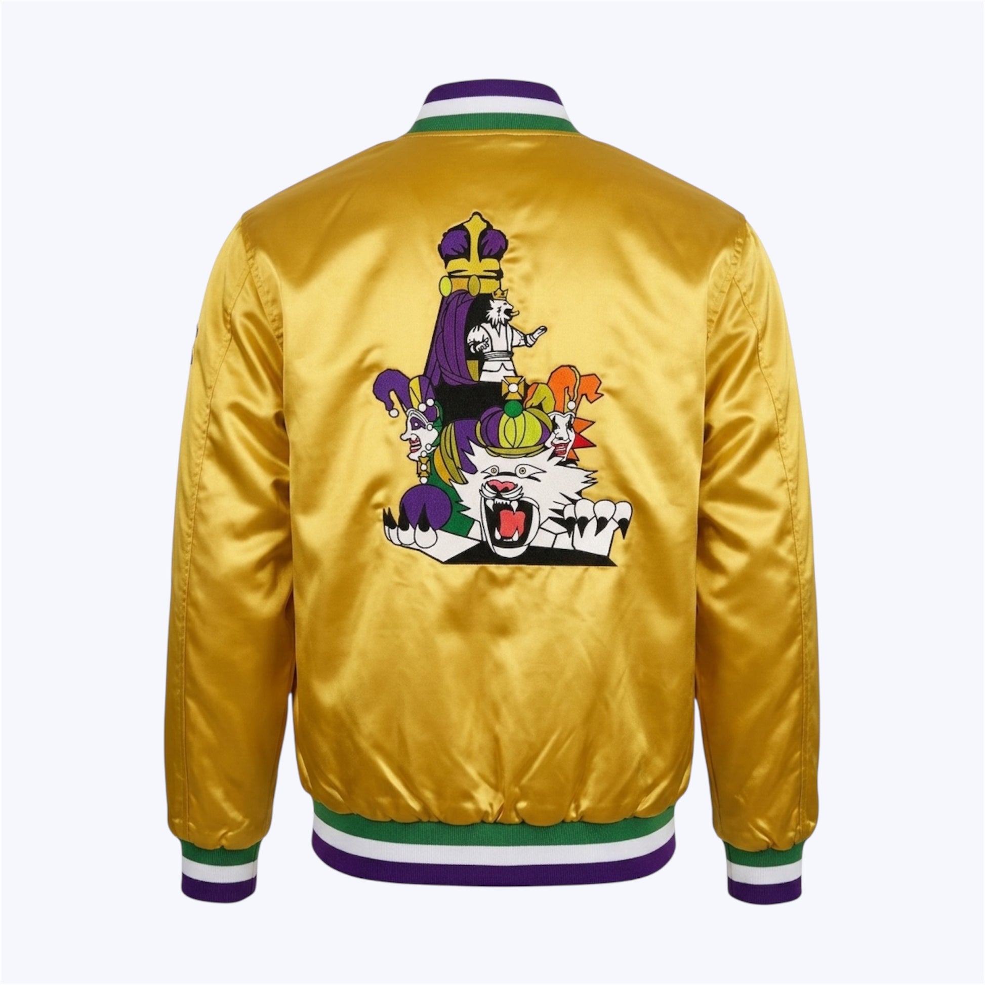 Ouro satin bomber MG22 back embroidery design