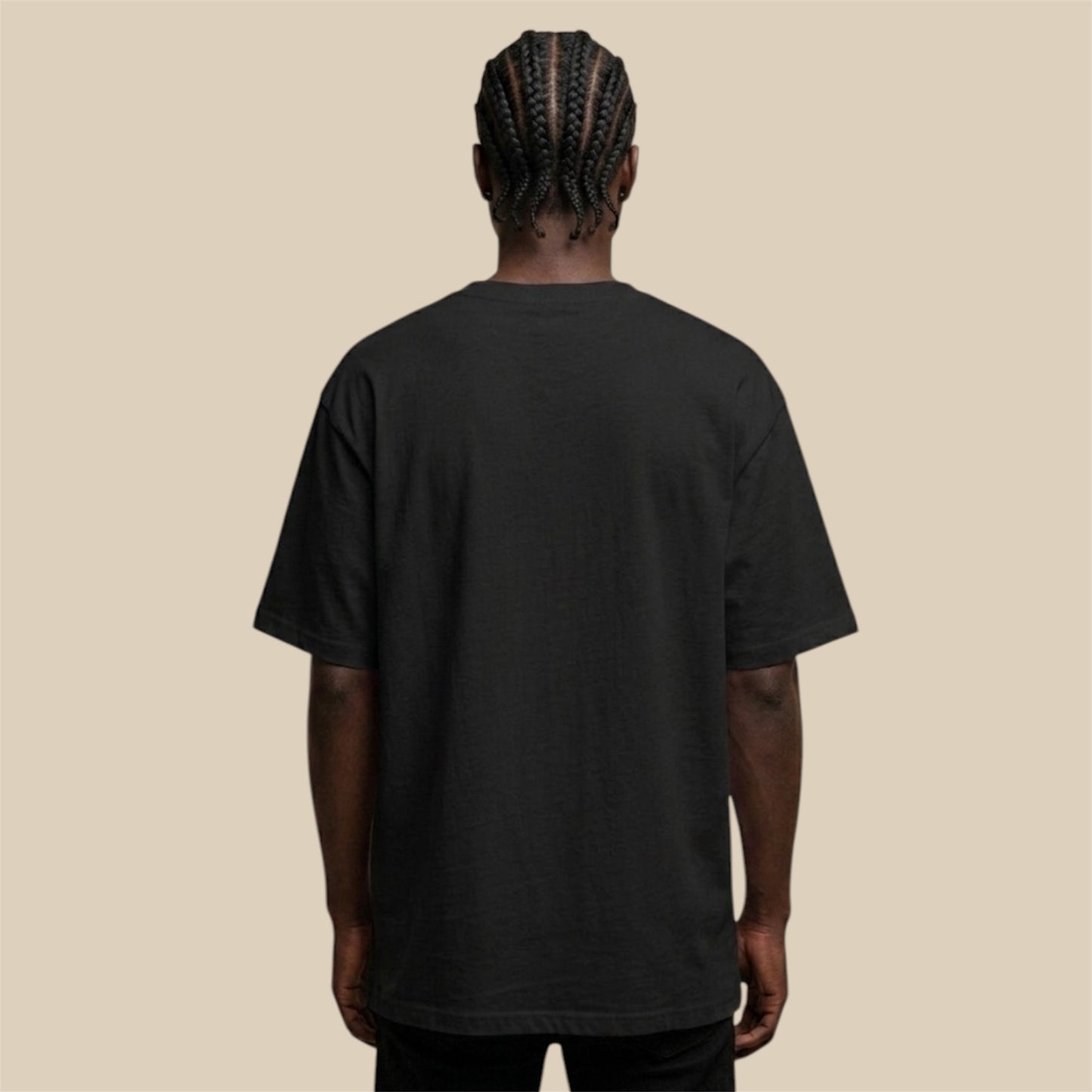 R10 black Leao Branco tee back view