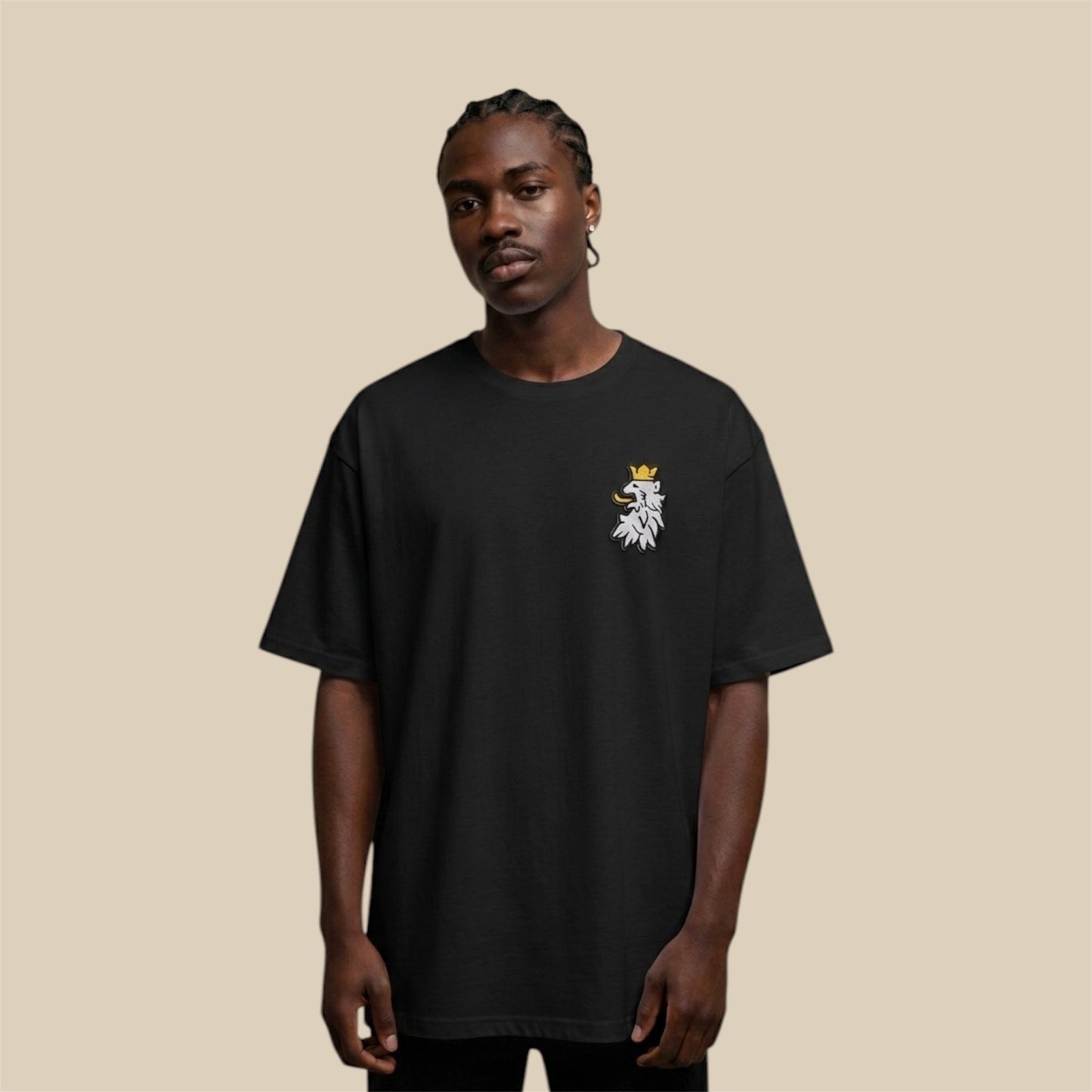R10 black Leao Branco tee front view