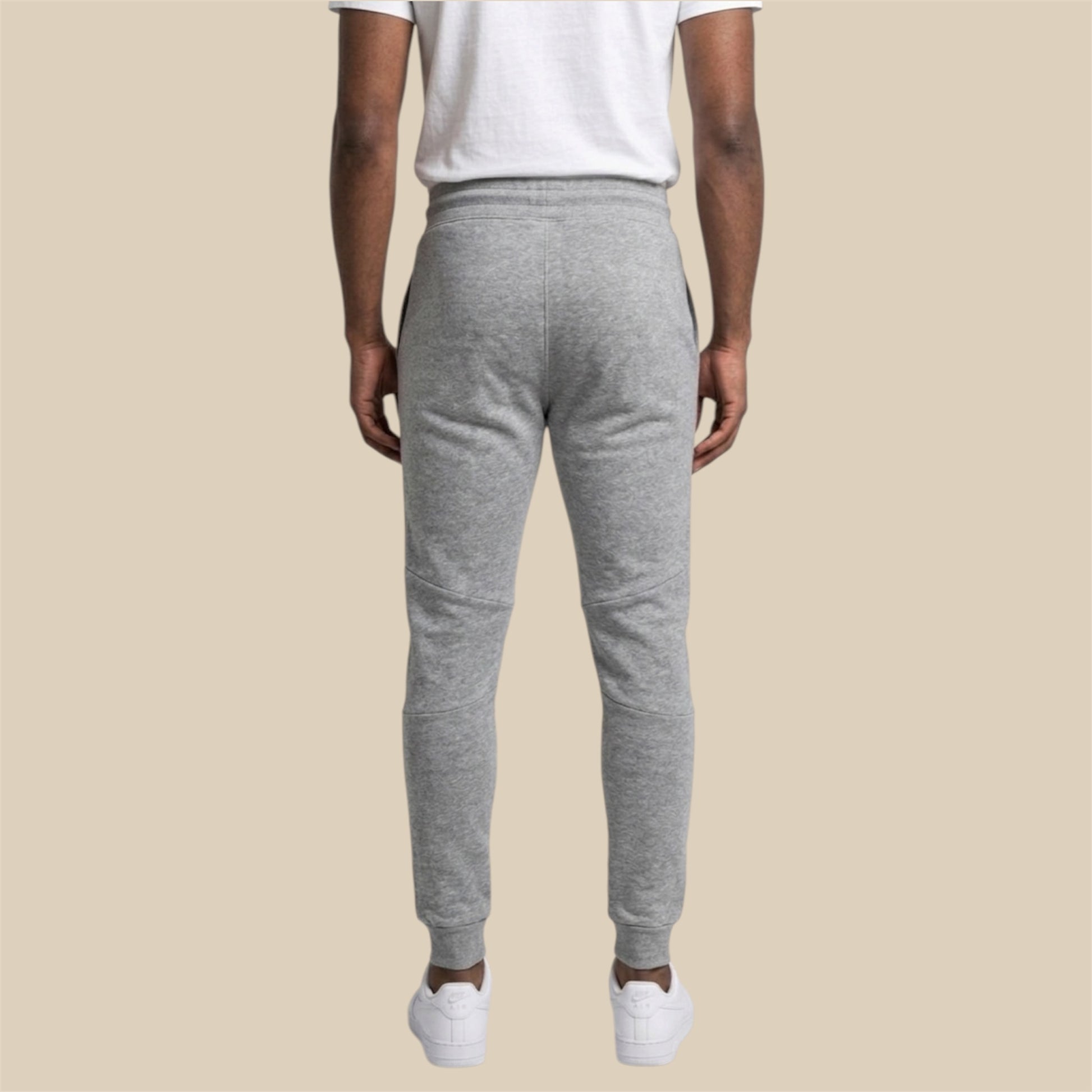R10 graphite heather Leao Branco joggers back view