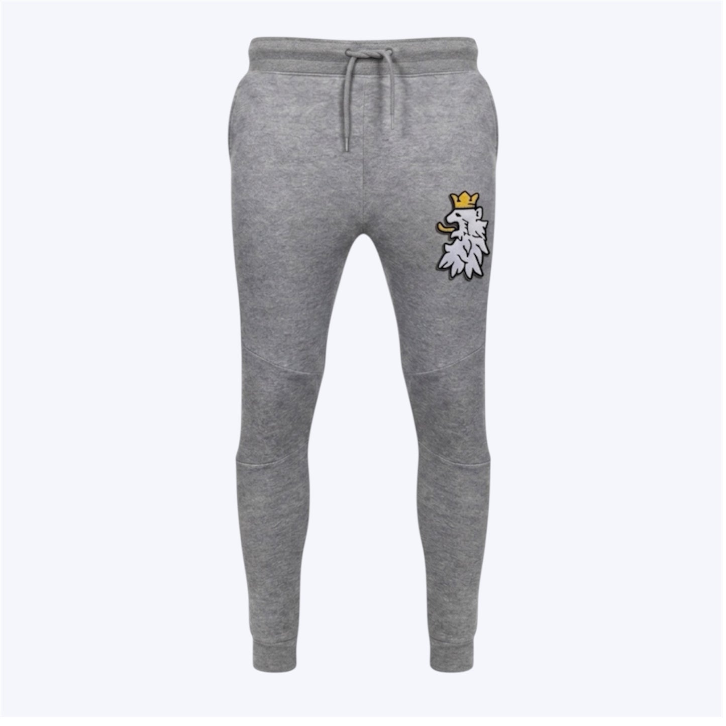 R10 graphite heather Leao Branco joggers isolated on off white background