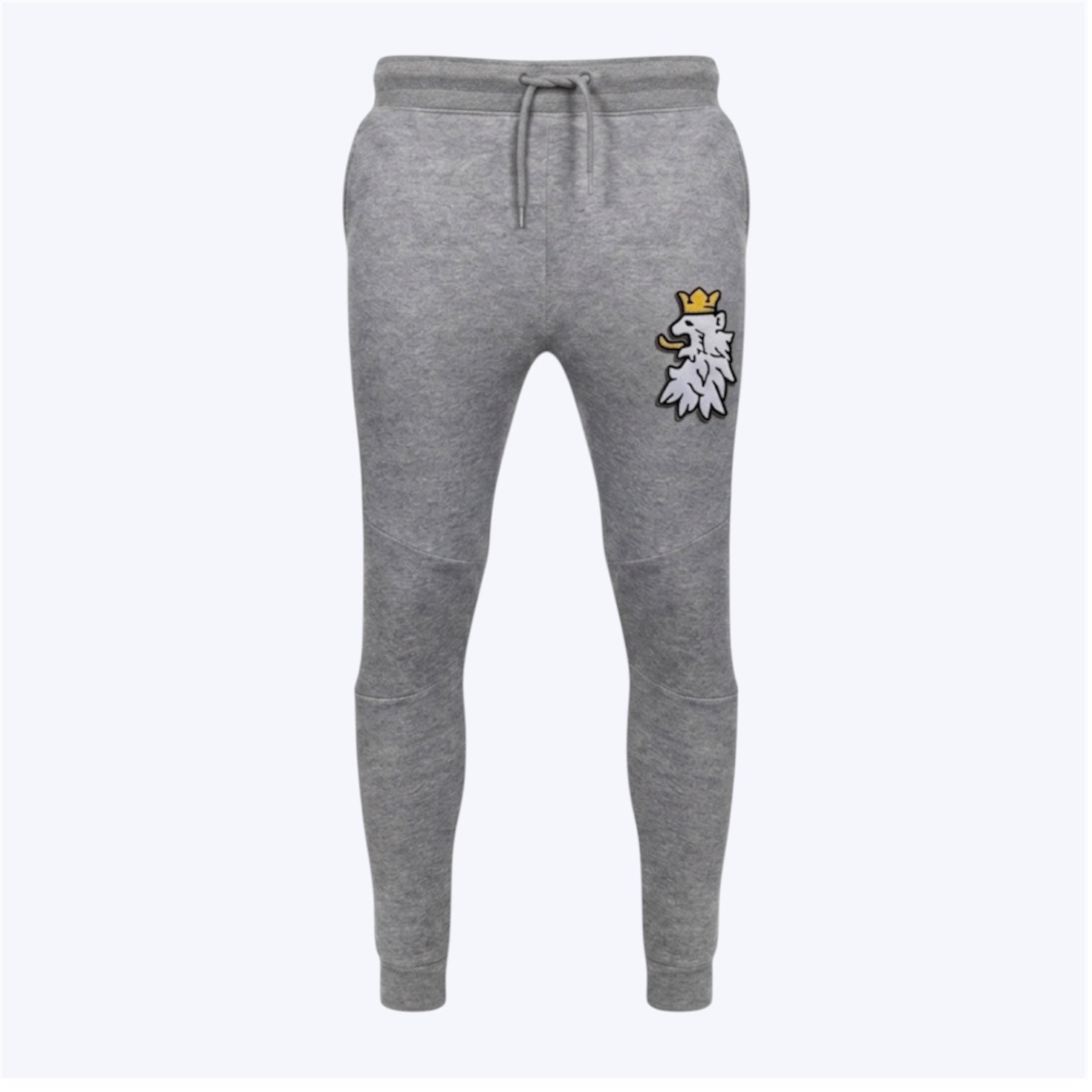 R10 graphite heather Leao Branco joggers isolated on off white background