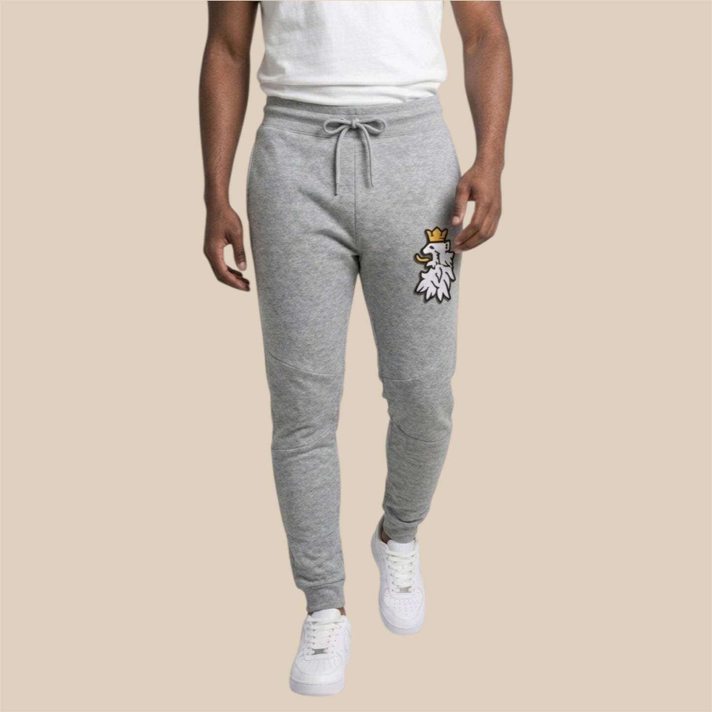 R10 graphite heather Leão Branco joggers walking