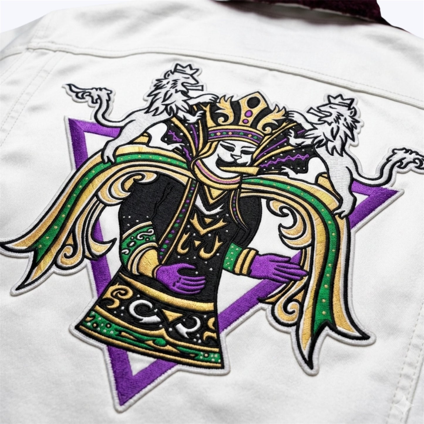  R10 MG24 Carnival King embroidered back panel detail