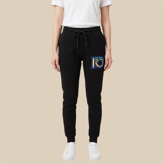 R10 black Monogram joggers front view