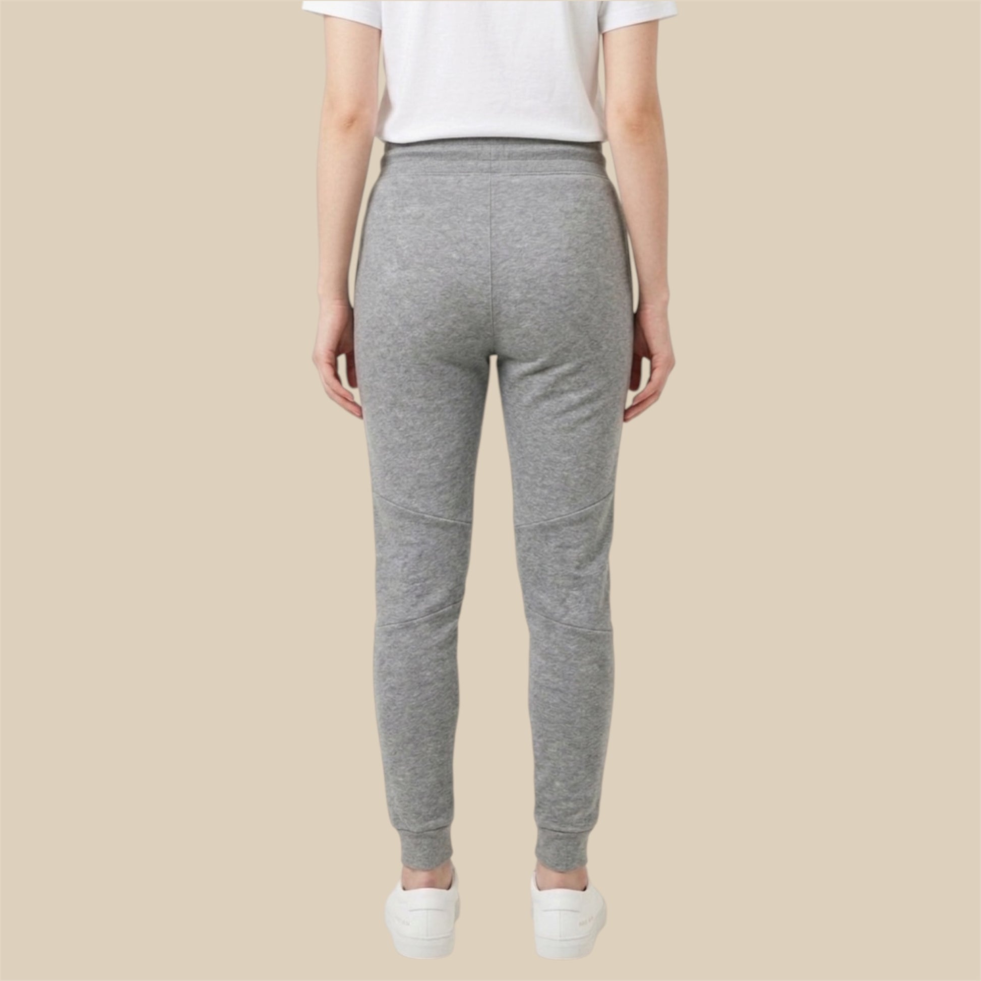 R10 graphite heather Monogram joggers back view