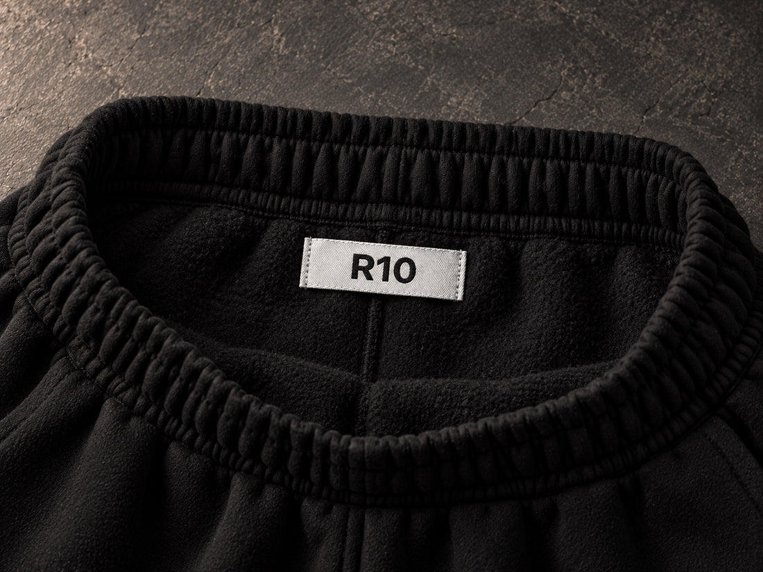 Custom R10 label inside waistband