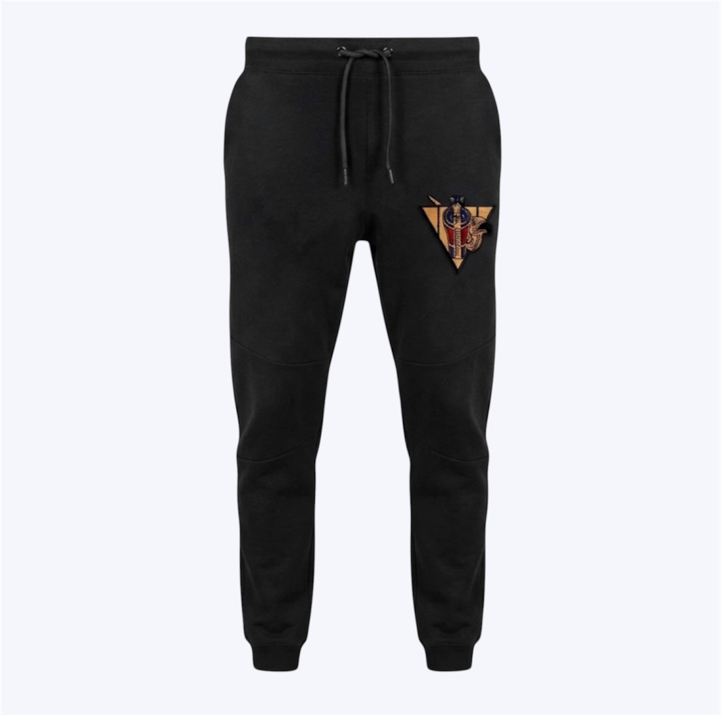 R10 black Uraeus e Abutre joggers isolated on off white background
