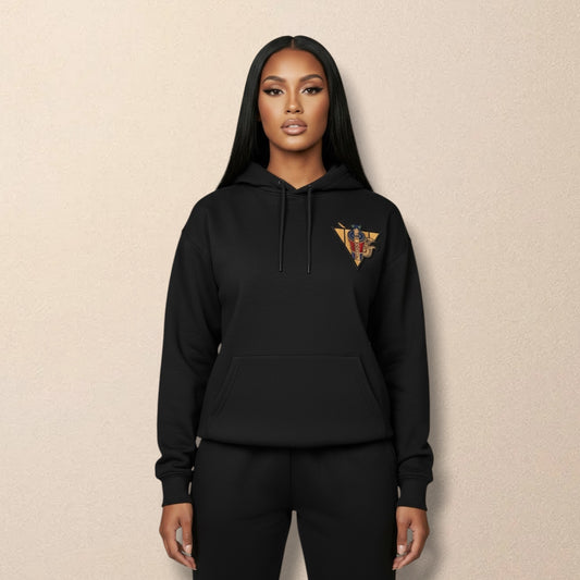 R10 black Uraeus e Abutre hoodie front view