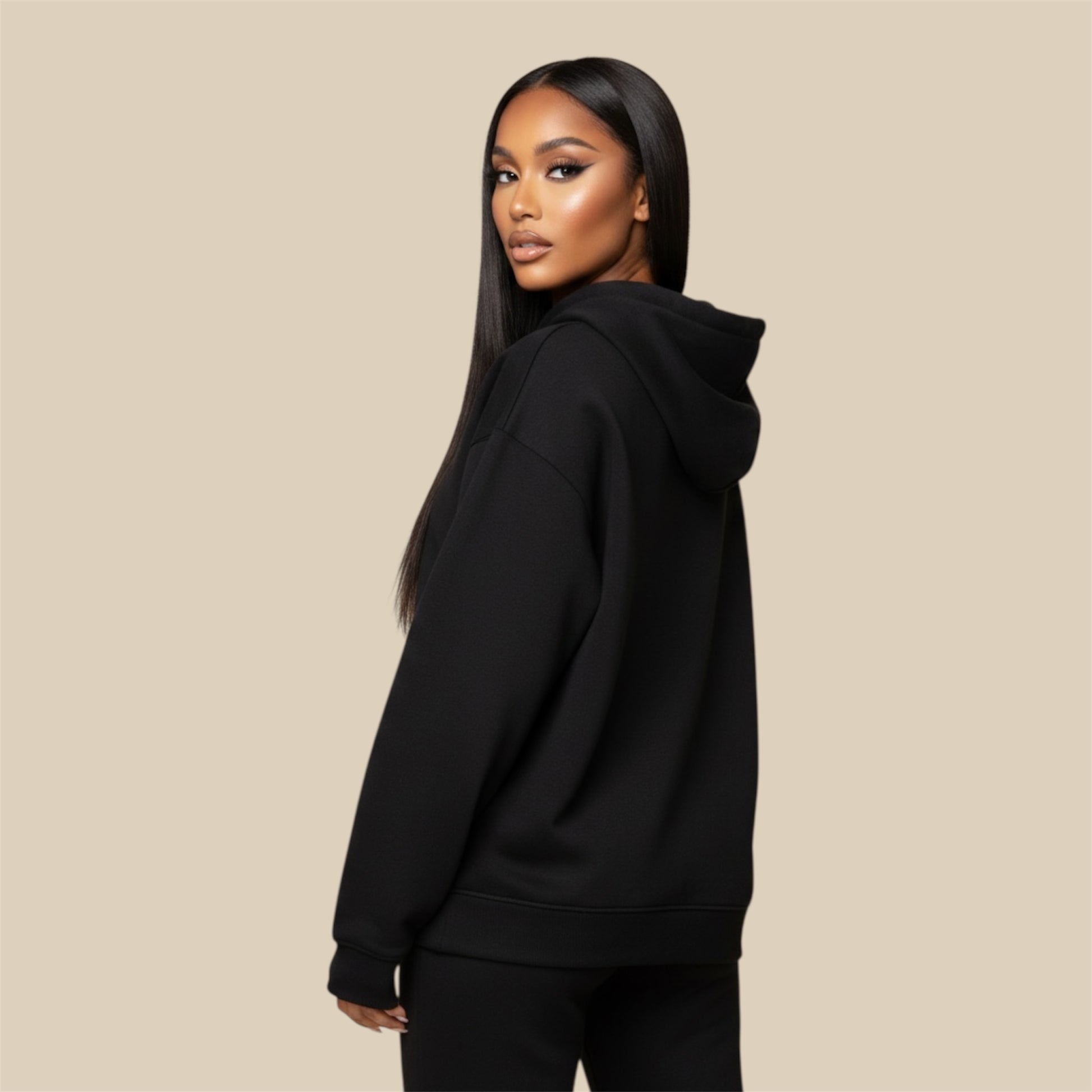 Heavyweight cotton fleece texture of Uraeus e Abutre premium hoodie